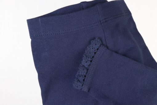 شلوار دخترانه برند H&M مدل دم پا چین چین سورمه ای - Image 2