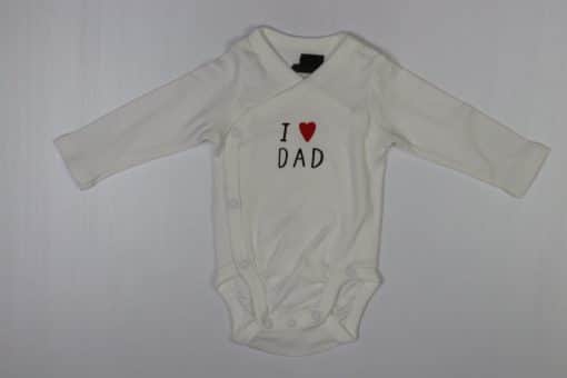 بادی آستین بلند برند H&M طرح I Love Dad - Image 6