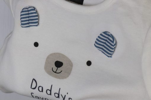 بادی آستین بلند برند H&M طرح تکه دوزی خرس - Image 4