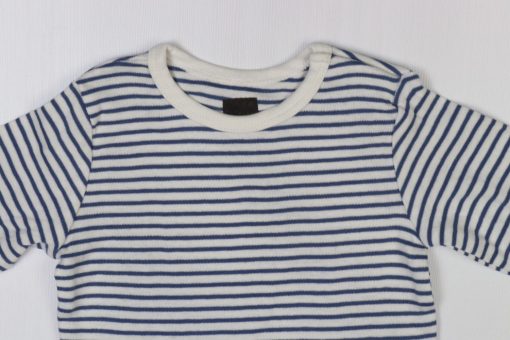 بادی آستین بلند برند H&M طرح آبی نفتی راه راه - Image 2