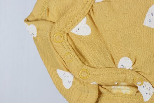 بادی آستین بلند برند H&M طرح قلب خردلی - Image 3
