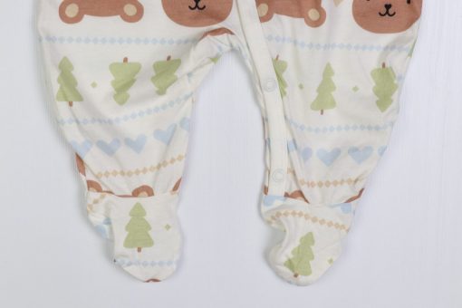 سرهمی جورابدار fox&bunny طرح خرس و کاج - Image 3