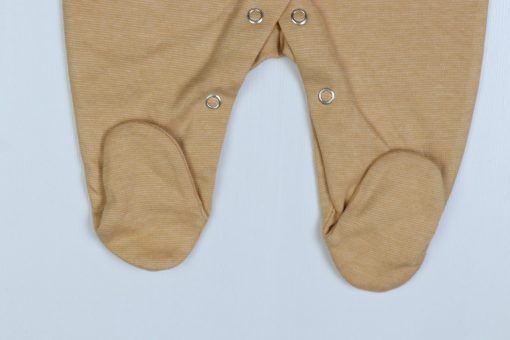سرهمی جورابدار next baby طرح دستکش دار راه راه خردلی - Image 3