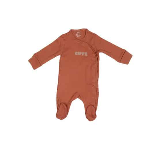 سرهمی جورابدار next baby طرح دستکش دار کیوت آجری