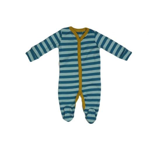 سرهمی جورابدار next baby طرح دستکش دار راه راه آبی