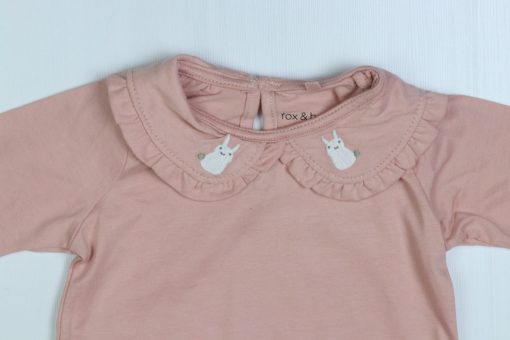 سرهمی دخترانه جورابدار fox&bunny طرح خرگوش گلدوزی شده - Image 2