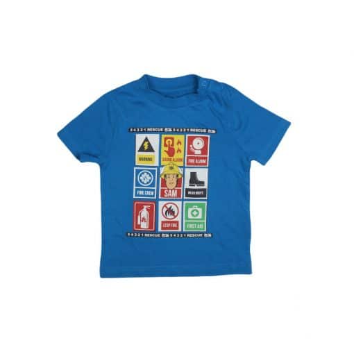 تیشرت آستین کوتاه طرح علائم آبی