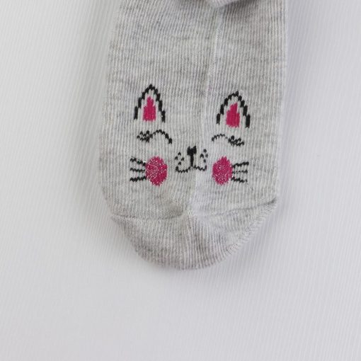 جوراب بچگانه طرح گربه طوسی - Image 3