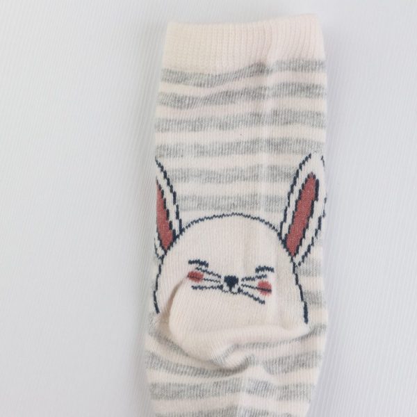 جوراب بچگانه طرح خرگوش طوسی
