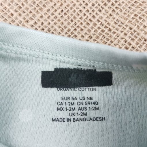 بادی آستین بلند H&M طرح سبز صابونی توپ توپی چپ و راستی - Image 4