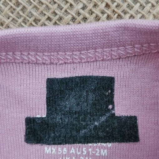 بادی آستین بلند H&M طرح صورتی پررنگ - Image 4