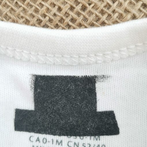 بادی آستین بلند H&M طرح سفید ساده چپ و راستی - Image 4