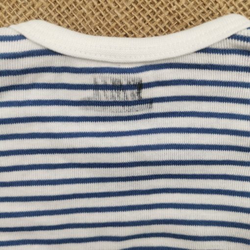 بادی آستین بلند H&M طرح سفید سرمه ای درشت - Image 5