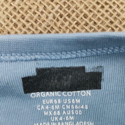 بادی آستین بلند H & M طرح آبی روشن چپ و راستی - Image 4