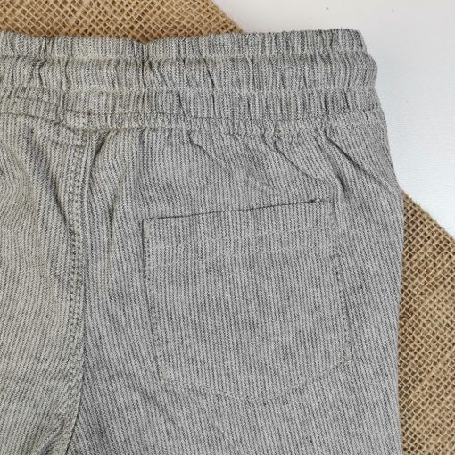 شلوار H&M طرح راه راه طوسی بند سفید جیبدار