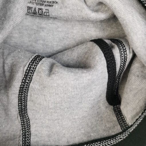 شورت پسرانه طرح پادار طوسی ساده نوار مشکی