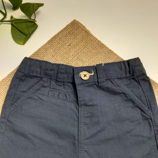 شلوارک نوزادی برند kiabi دکمه دار سورمه ای رنگ - 18 ماه