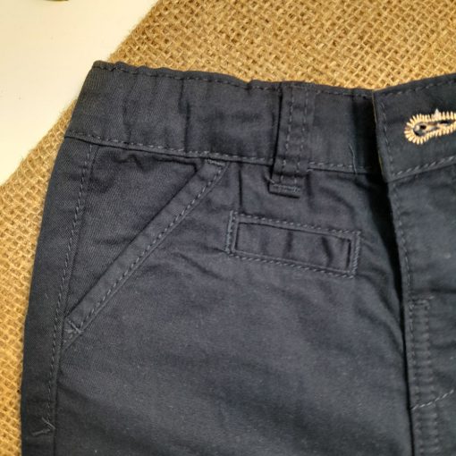 شلوارک نوزادی برند kiabi دکمه دار سورمه ای رنگ - 18 ماه