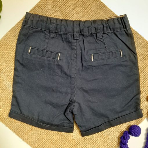 شلوارک نوزادی برند kiabi دکمه دار سورمه ای رنگ - 18 ماه