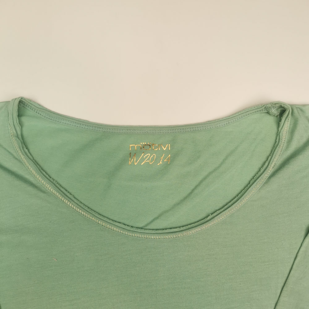 بلوز زنانه آستین بلند طرح سرشونه نگین دار سبز رنگ - سایز 36