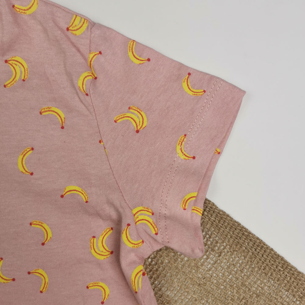 تیشرت نوزادی دخترانه آستین کوتاه برند لوپیلو طرح موز کالباسی رنگ - 4-6 سال