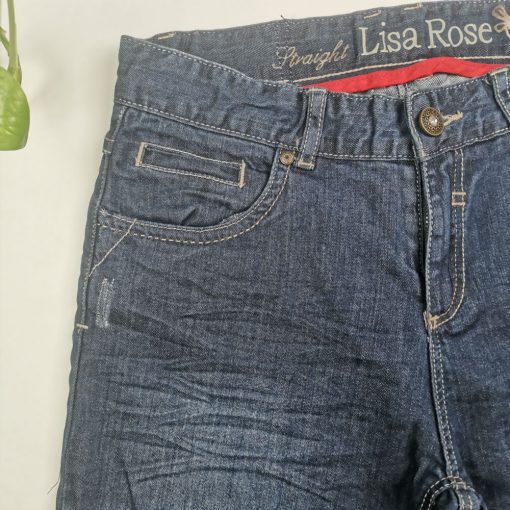 شلوار دخترانه برند lisa rose طرح زاپدار سرمه ای رنگ - 12 سال