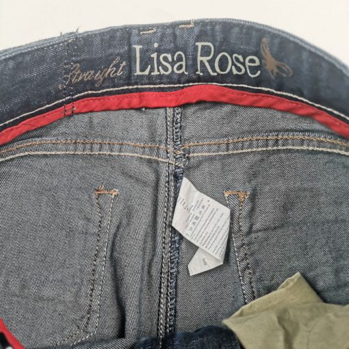 شلوار دخترانه برند lisa rose طرح زاپدار سرمه ای رنگ - 12 سال