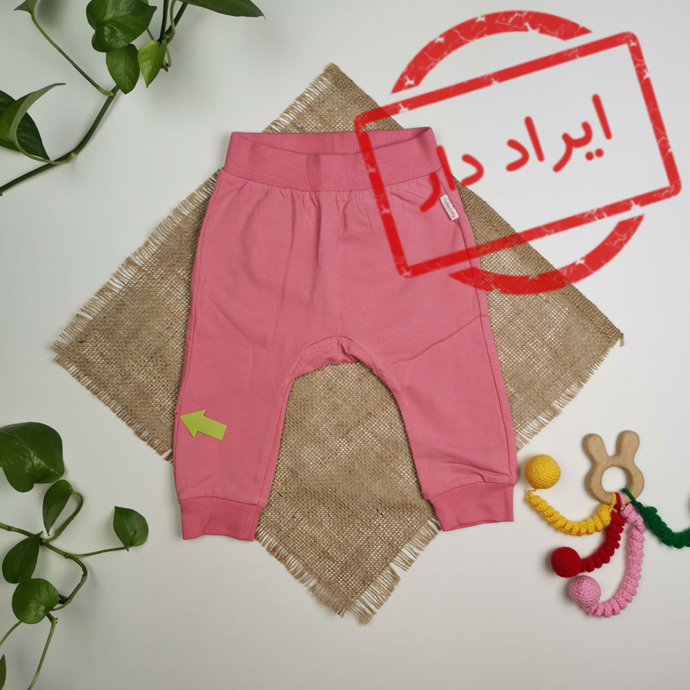 شلوار نوزادی دخترانه صورتی رنگ - 6-9 ماه