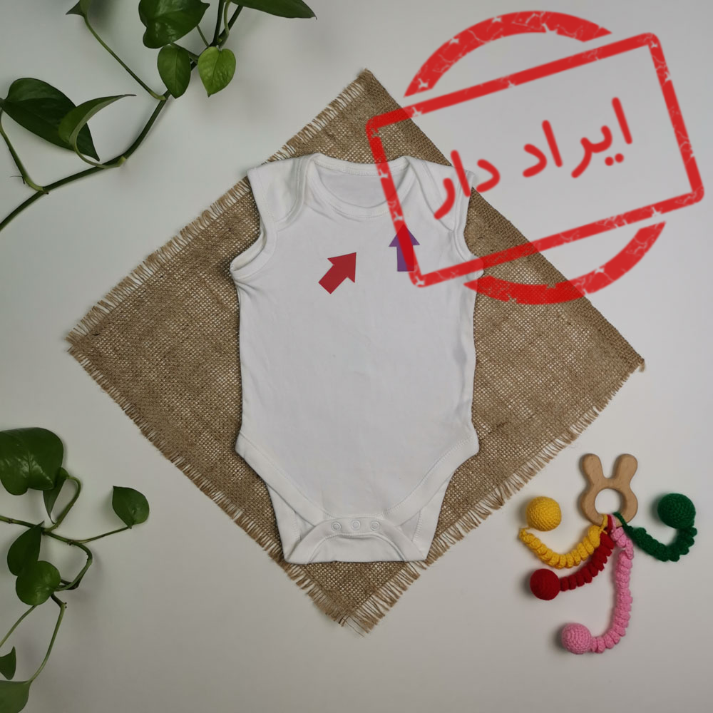 بادی نوزادی آستین تاپ برند C&A سفید رنگ - 6-9 ماه