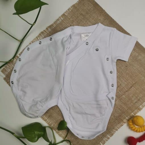 بادی نوزادی پسرانه آستین کوتاه برند twins طرح پاندا آبی رنگ - Image 6