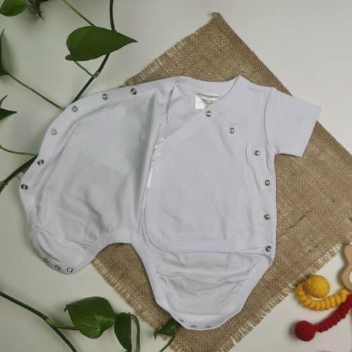 بادی نوزادی آستین کوتاه برند twins طرح زنبور زرد رنگ - Image 6