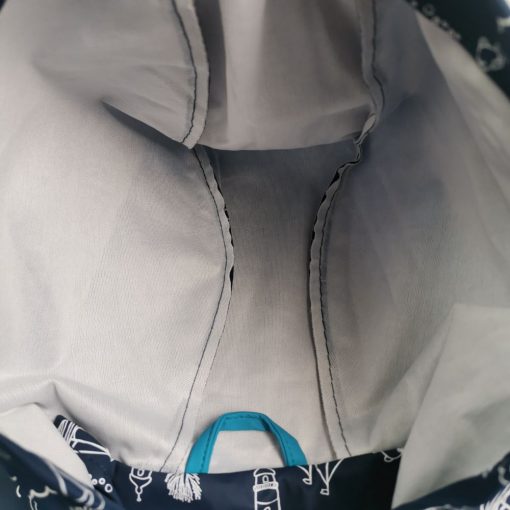 ست ژاکت و شلوار بارونی پسرانه آستین بلند برند kuniboo طرح قایق سرمه ای تیره رنگ