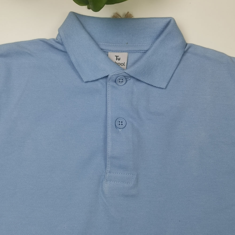 پولوشرت پسرانه آستین کوتاه برند Tu طرح دو دکمه آبی رنگ - 5 سال