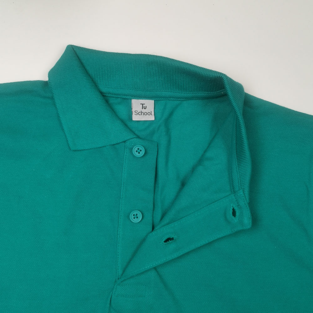 پولوشرت پسرانه آستین کوتاه برند Tu طرح دو دکمه سبز رنگ - 12 سال