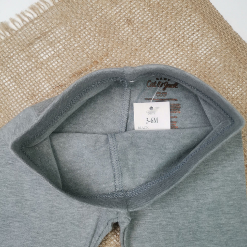 شلوار نوزادی برند cat & jack طرح کمرکش طوسی رنگ - 3-6 ماه