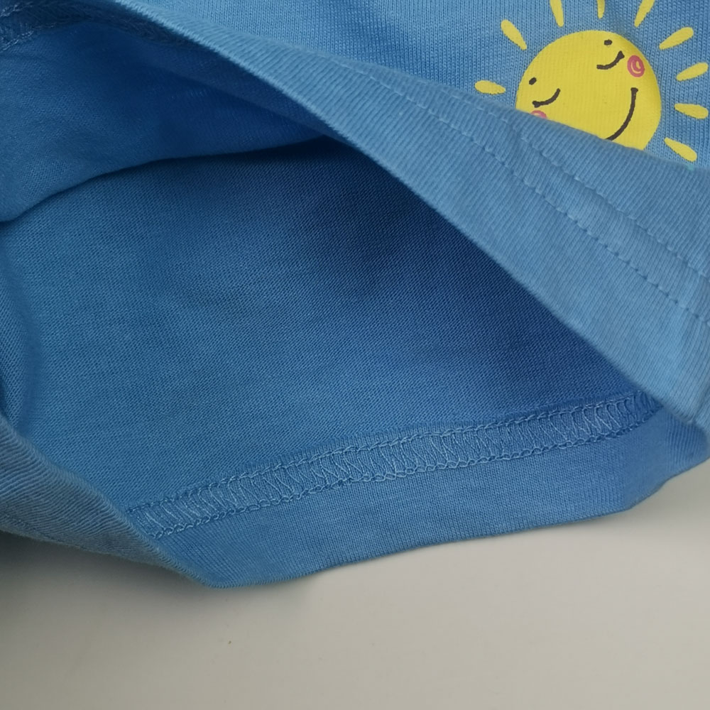 رامپر نوزادی دخترانه آستین تاپ برند impidimpi طرح خورشید آبی رنگ - 2-4 سال