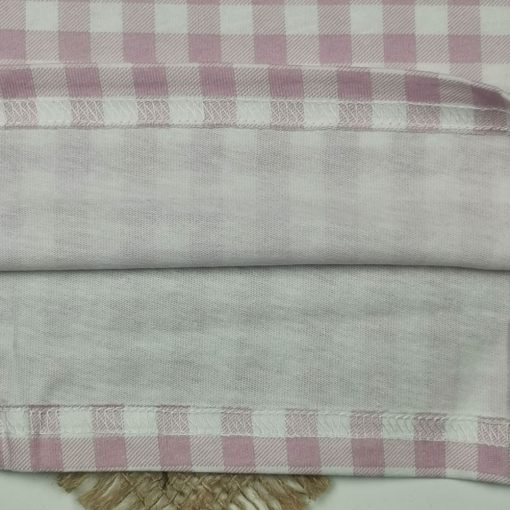 تیشرت دخترانه آستین کوتاه برند lupilu طرح چهار خانه پروانه کالباسی رنگ - 6 تا 8 سال