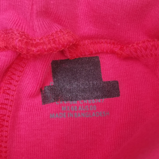 شلوار نوزادی دخترانه اسلش برند h and m طرح کمرکش سرخابی رنگ - 4 تا 6 ماه