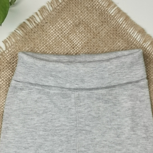 شلوار نوزادی اسلش برند h and m طرح کمرکش طوسی کمرنگ