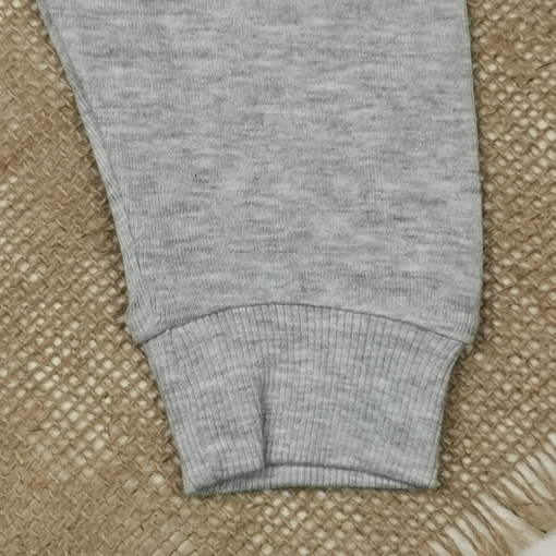 شلوار نوزادی اسلش برند h and m طرح کمرکش طوسی کمرنگ