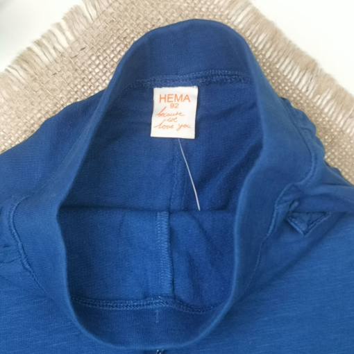 شلوار نوزادی دخترانه برند hema طرح توکرکی پاپیون دار آبی رنگ - 18 تا 24 ماه