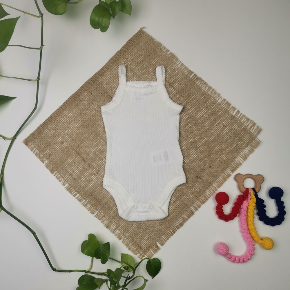 بادی نوزادی دخترانه آستین تاپ برند Lily and Dan طرح کبریتی سفید رنگ - 2 تا 6 ماه