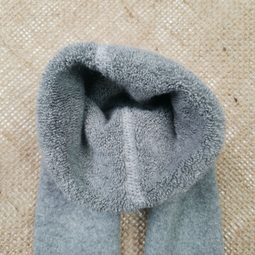 جوراب شلواری نوزادی تو حوله ای طوسی رنگ
