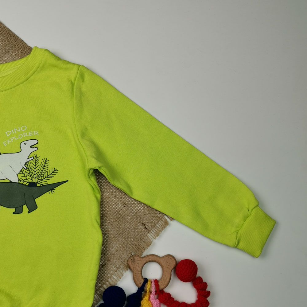 بلوز توکرکی پسرانه آستین بلند برند لوپیلو طرح دایناسور سبز رنگ - 2 تا 4 سال