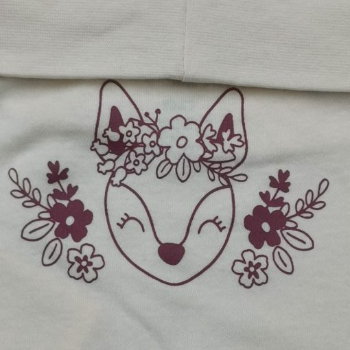 شلوار کمرکش لوپیلو طرح آهو نباتی - Image 3