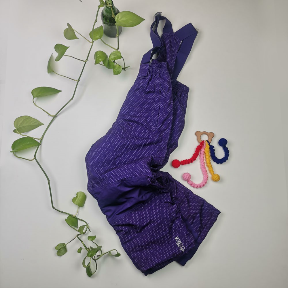 شلوار اسکی طرح کش دار بنفش رنگ - 10 تا 12 سال