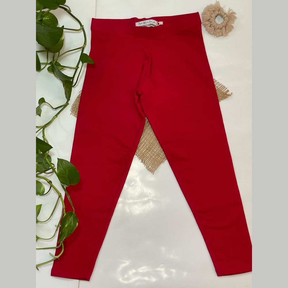 شلوار پسرانه راسته برند PlazaItLIaGIrls طرح ساده قرمز رنگ