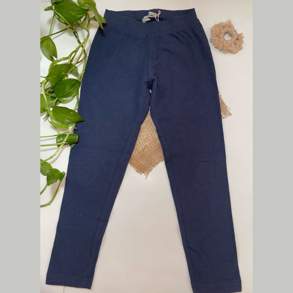 شلوار راسته برند PlazaItLIaGIrls طرح ساده سرمه ای رنگ