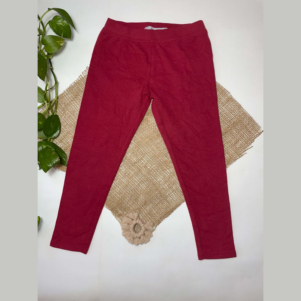 شلوار راسته برند PlazaItLIaGIrls طرح ساده قرمز رنگ - 3 تا 4 سال