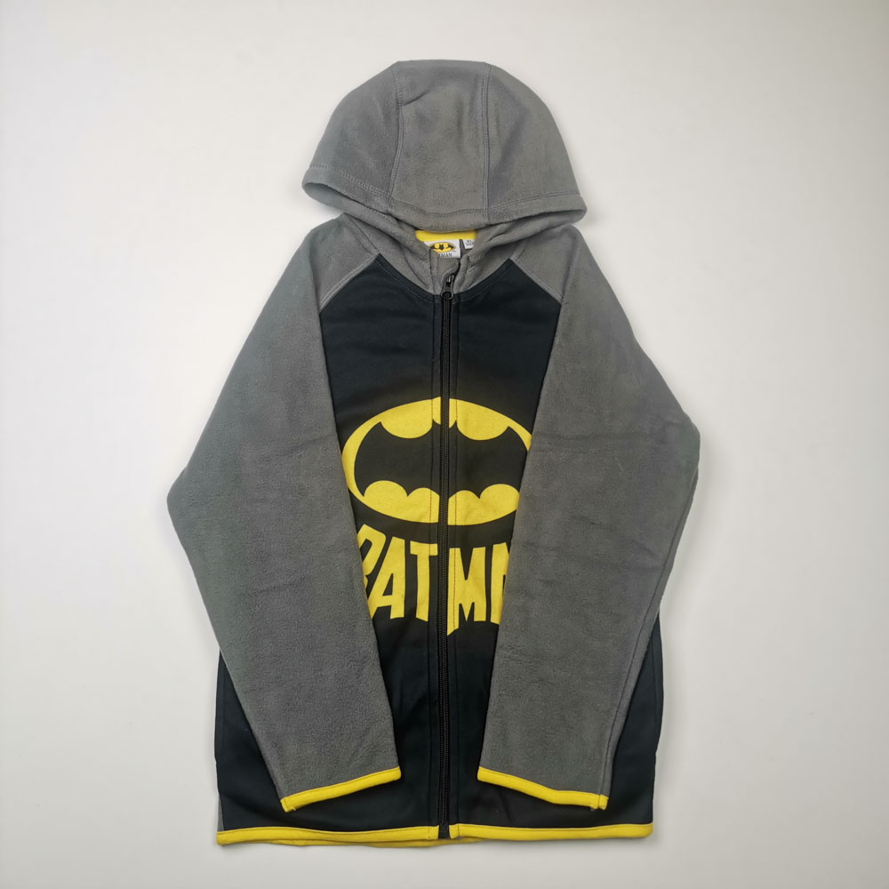 سویشرت حوله ای پسرانه آستین بلند طرح بتمن مشکی رنگ - 10 سال